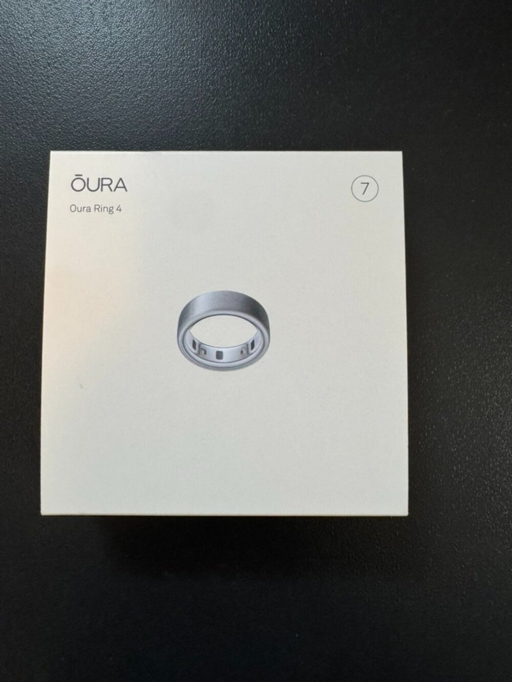 Oura Ring 4, Brushed Silver, Size 7